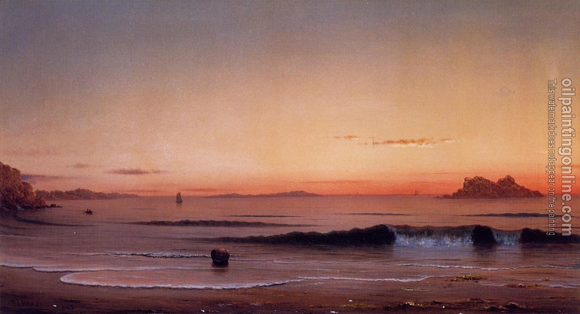 Heade, Martin Johnson - Twilight, Singing Beach